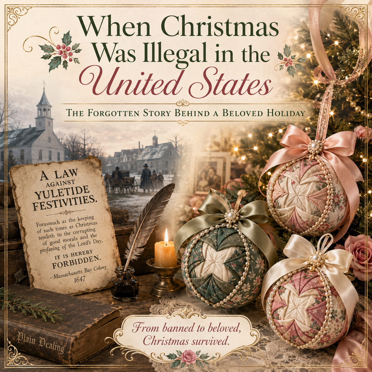 When Christmas Was Illegal in the United States: The Forgotten Story Behind a Beloved Holiday